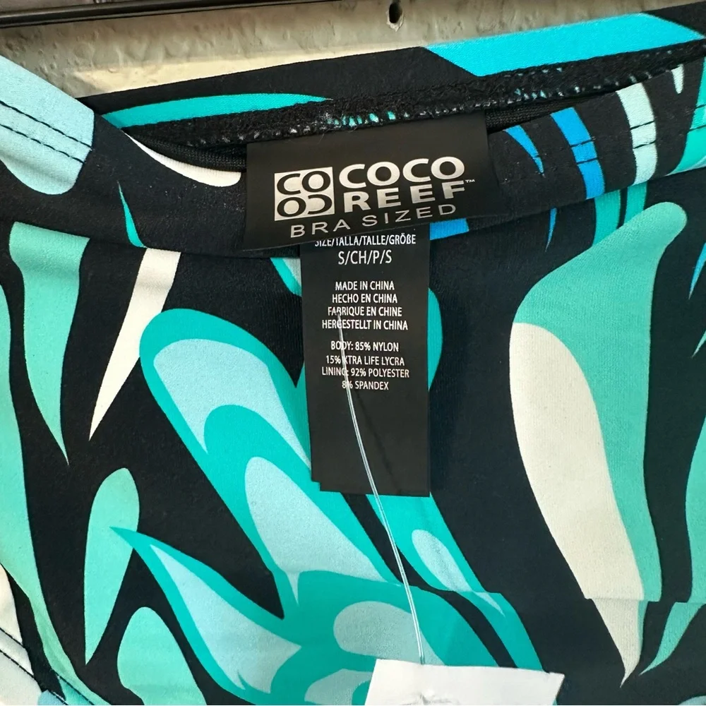 Coco Reef Bikini Bottom Blue Black Multi Swirl Knock Out High Waist Swimsuit